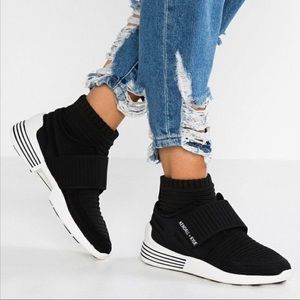 Kendall + Kylie Black Brax Knit Sneakers